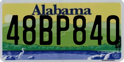 AL license plate 48BP840