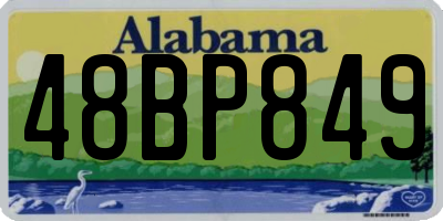 AL license plate 48BP849