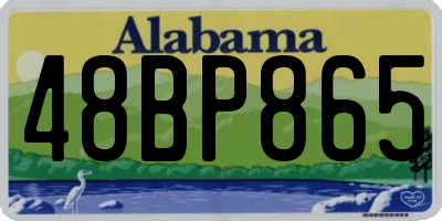 AL license plate 48BP865