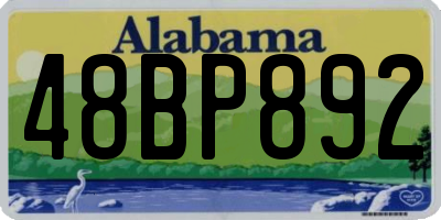 AL license plate 48BP892