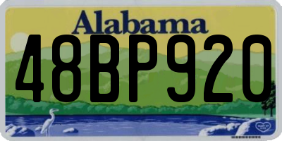 AL license plate 48BP920