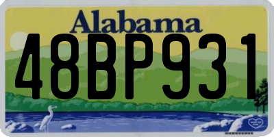 AL license plate 48BP931