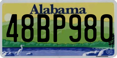 AL license plate 48BP980