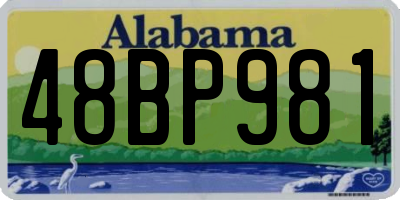 AL license plate 48BP981