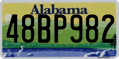 AL license plate 48BP982