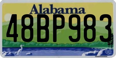 AL license plate 48BP983