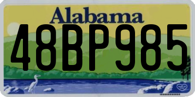AL license plate 48BP985