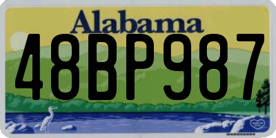 AL license plate 48BP987