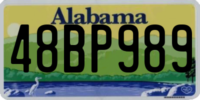 AL license plate 48BP989