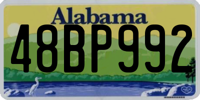 AL license plate 48BP992