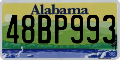 AL license plate 48BP993