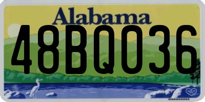 AL license plate 48BQ036