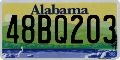 AL license plate 48BQ203