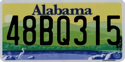 AL license plate 48BQ315