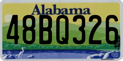 AL license plate 48BQ326