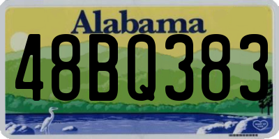 AL license plate 48BQ383