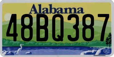 AL license plate 48BQ387