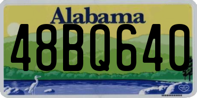 AL license plate 48BQ640