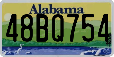AL license plate 48BQ754