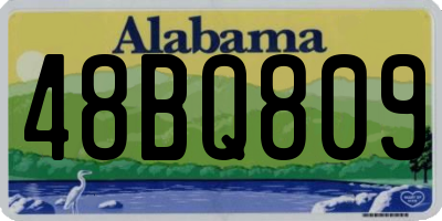 AL license plate 48BQ809