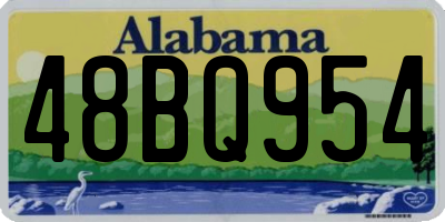 AL license plate 48BQ954