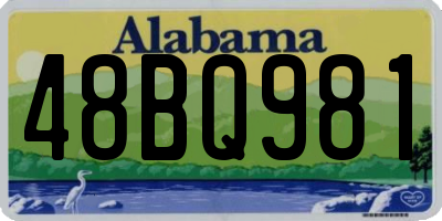 AL license plate 48BQ981