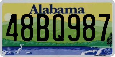 AL license plate 48BQ987