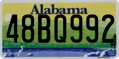 AL license plate 48BQ992
