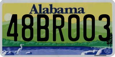 AL license plate 48BR003