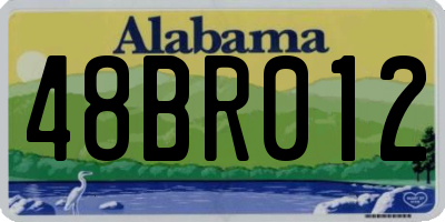 AL license plate 48BR012