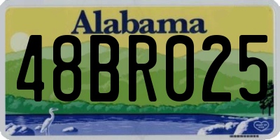 AL license plate 48BR025
