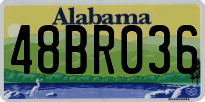 AL license plate 48BR036