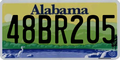 AL license plate 48BR205