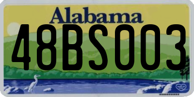 AL license plate 48BS003
