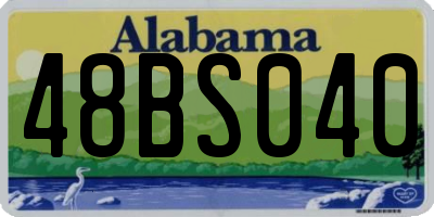 AL license plate 48BS040