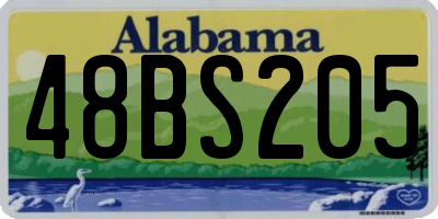 AL license plate 48BS205