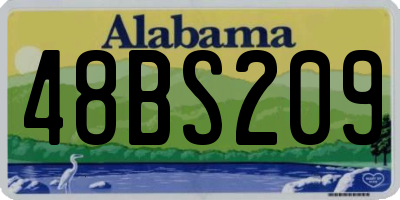 AL license plate 48BS209