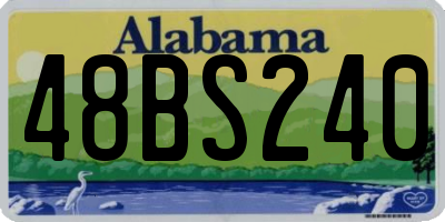 AL license plate 48BS240
