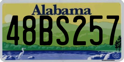 AL license plate 48BS257