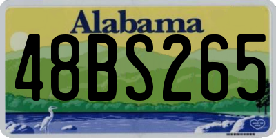 AL license plate 48BS265