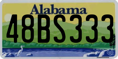 AL license plate 48BS333