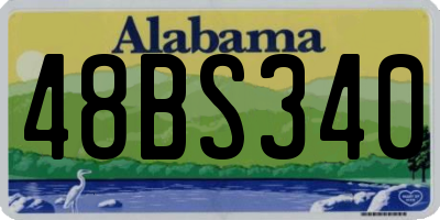 AL license plate 48BS340