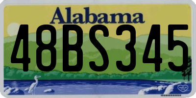 AL license plate 48BS345