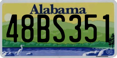 AL license plate 48BS351