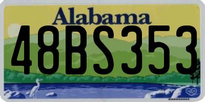 AL license plate 48BS353
