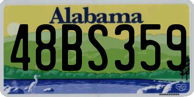 AL license plate 48BS359