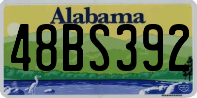 AL license plate 48BS392
