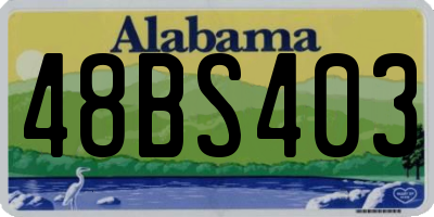 AL license plate 48BS403