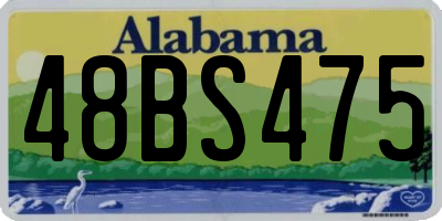 AL license plate 48BS475