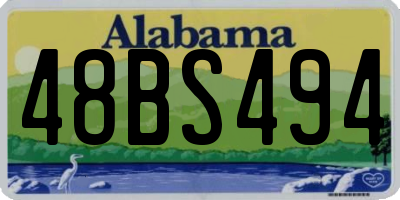 AL license plate 48BS494